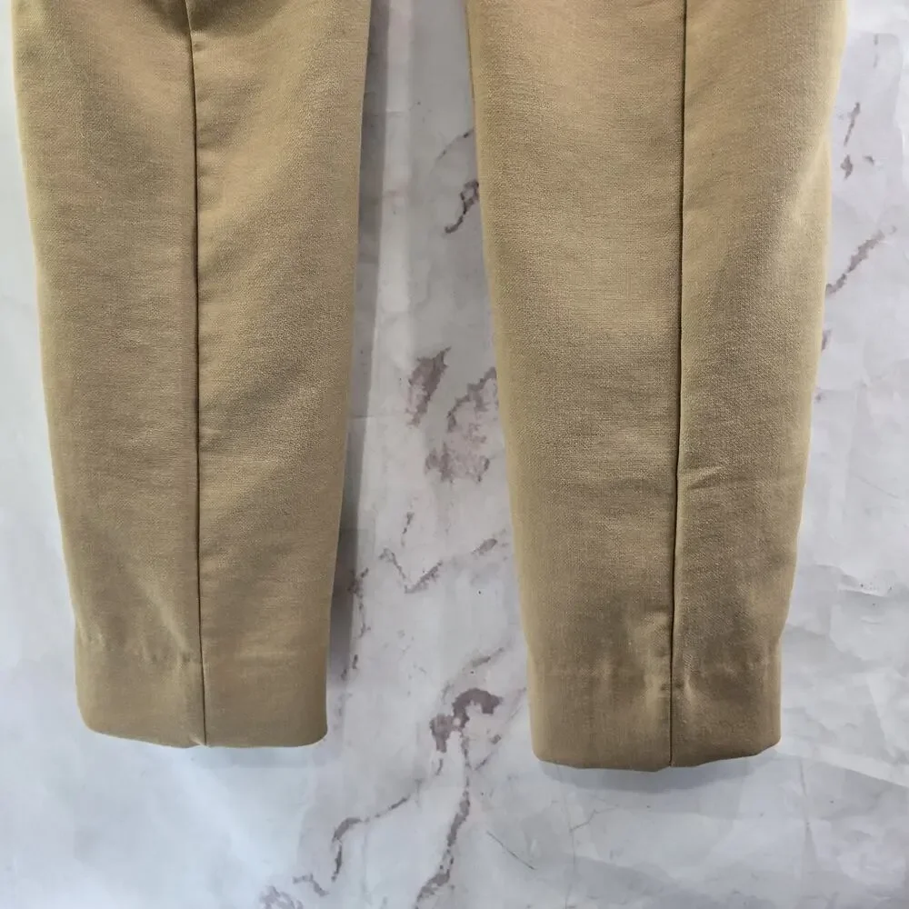 J Crew Pants Womens 4 Camel Tan Cameron High Rise Crop Straight 365 G8547